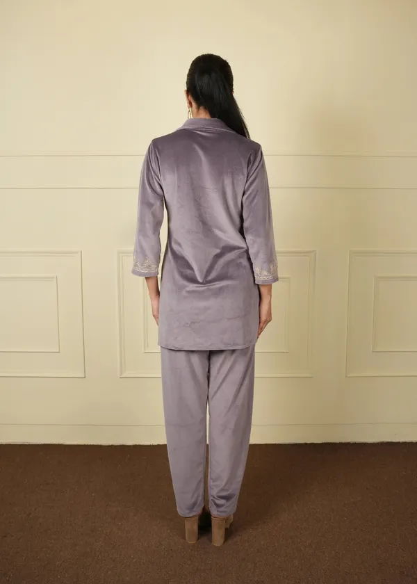 Grey_Cotton_Silk_Shirt_Trouser_Woolen_Set_For_Women
