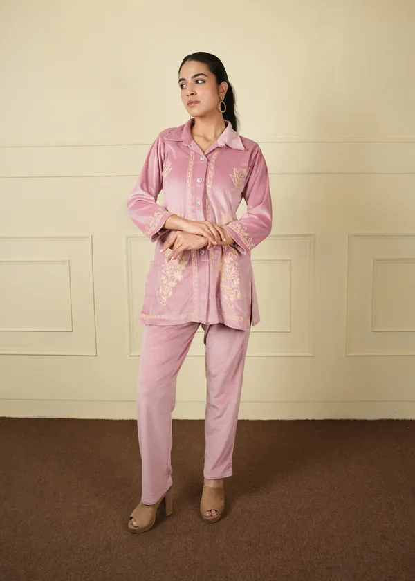Baby_Pink_Baby_Cotton_Silk_Shirt_Trouser_Woolen_Set_For_Women