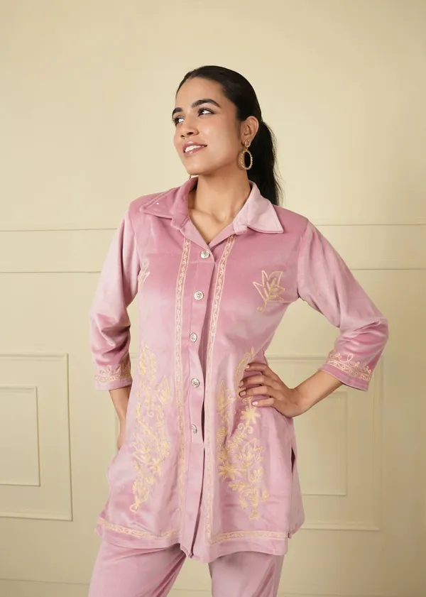 Baby_Pink_Baby_Cotton_Silk_Shirt_Trouser_Woolen_Set_For_Women