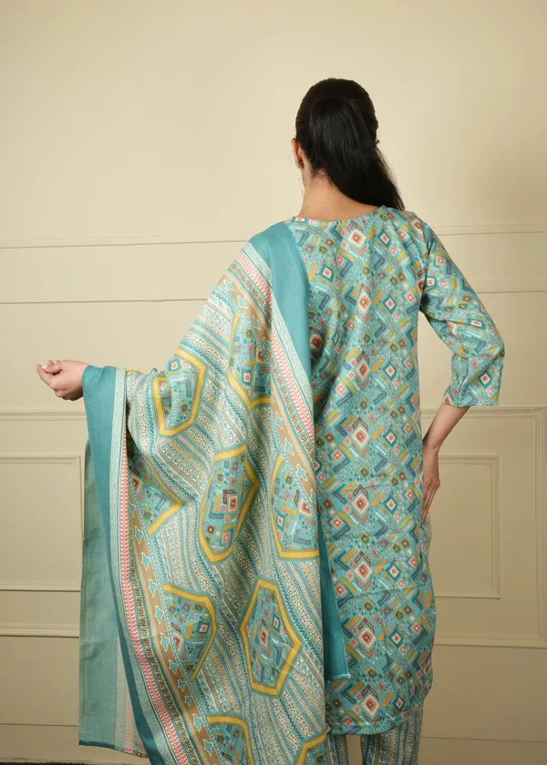 Sky_Blue_Velvet_Stretchable_Pashmina_Kurti_Set_For_Women