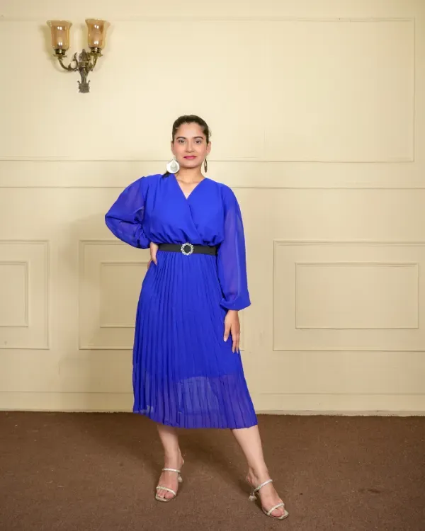 Royal_Blue_Elegant_Royal_Pleated_Midi_Dress_For_Women