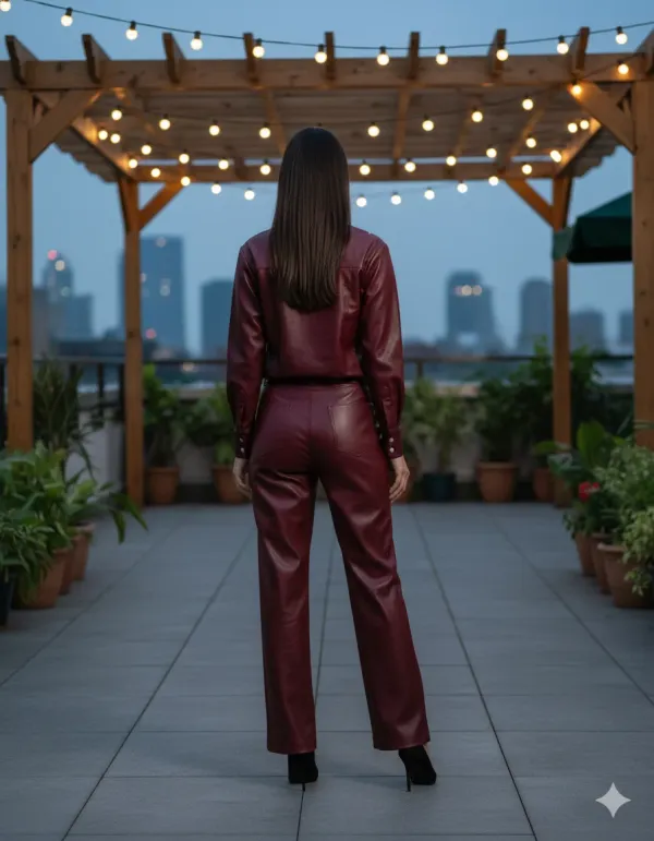 Women’s_Faux_Leather_Co-ord_Set_(Shirt_+_Pants)