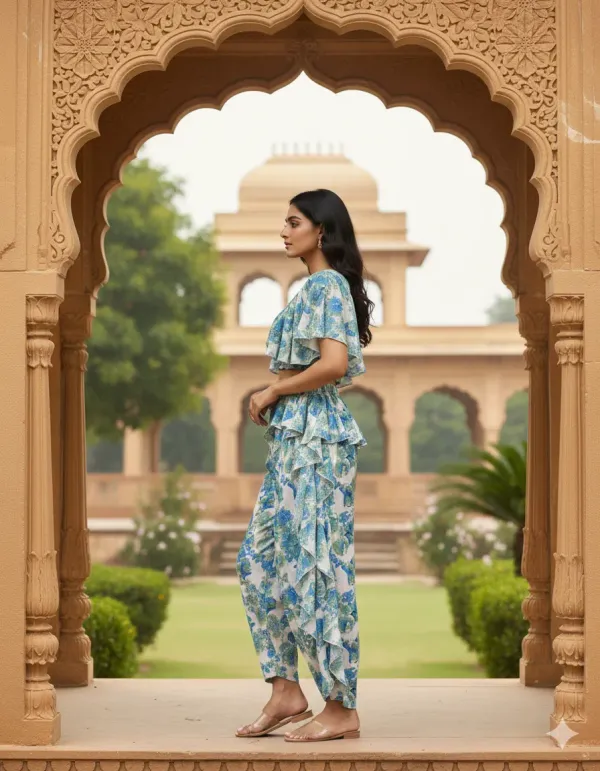 Women's_Floral_Printed_Ruffle_Co-ord_Set_(Crop_Top_+_Dhoti_Style_Pant)