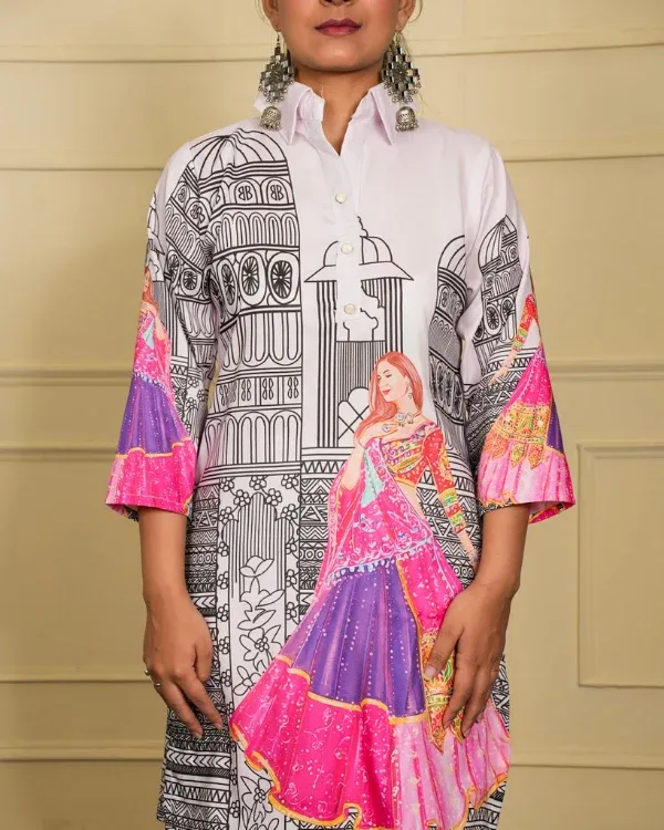 Multicolor_Printed_Co-Ord_Set_With_Designer_Kurta_Straight_Pants_For_Women