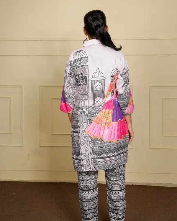 Multicolor_Printed_Co-Ord_Set_With_Designer_Kurta_Straight_Pants_For_Women