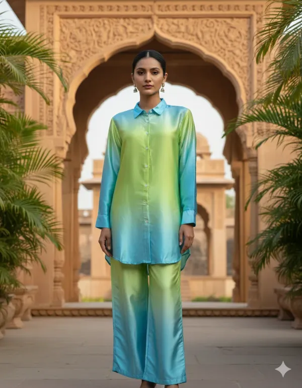 Women's_Satin_Ombre_Co-ord_Set_(Shirt_+_Pant)