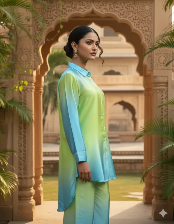 Women's_Satin_Ombre_Co-ord_Set_(Shirt_+_Pant)
