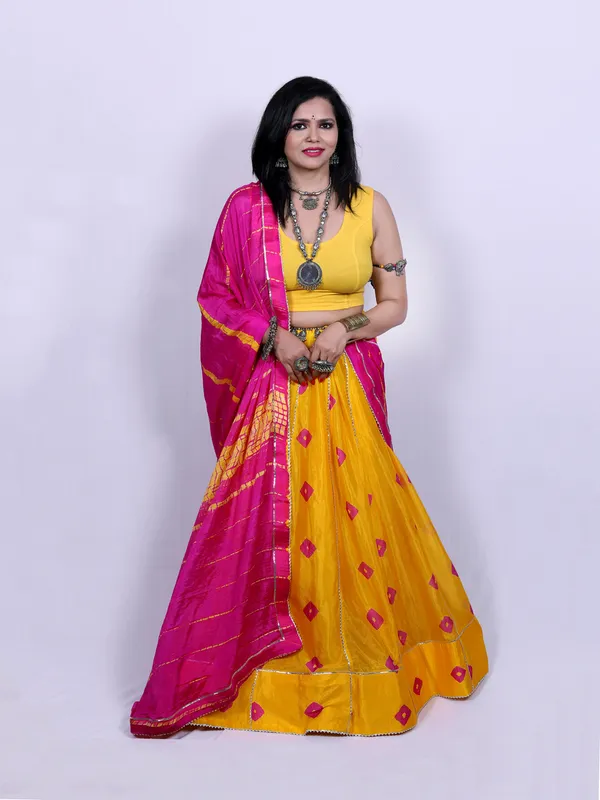 Multicolor_Bandhej_Chaniya_Choli_With_Dupatta_(Unstitched_Blouse)_For_Women