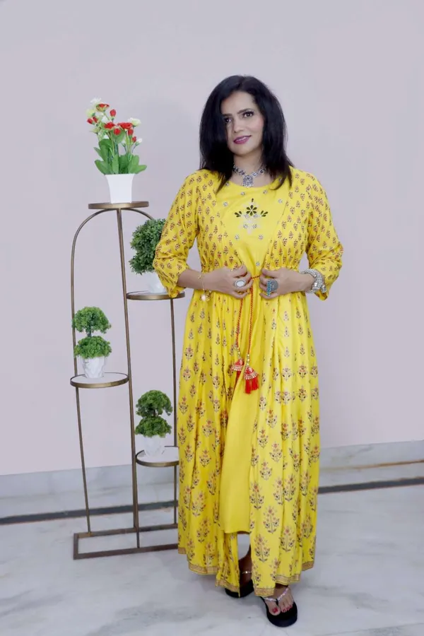 Yellow_Printed_Maxi_Gown_With_Attached_Printed_Overlay_Set_For_Women