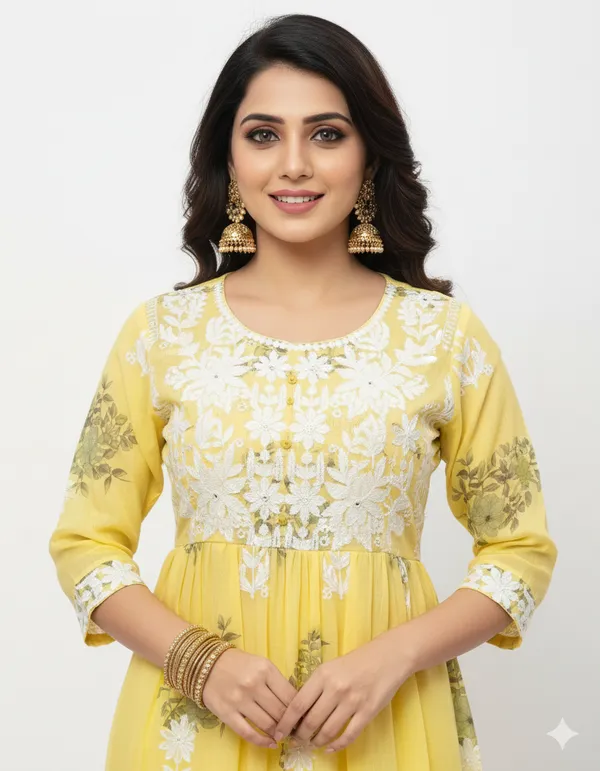 Yellow_Printed_Embroidered_Kurta_Set_With_Matching_Dupatta_For_Women