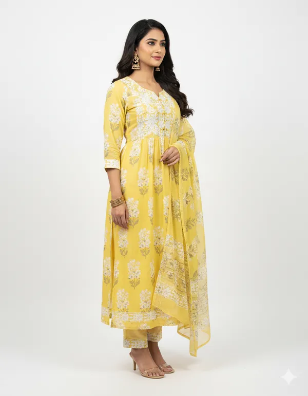 Yellow_Printed_Embroidered_Kurta_Set_With_Matching_Dupatta_For_Women