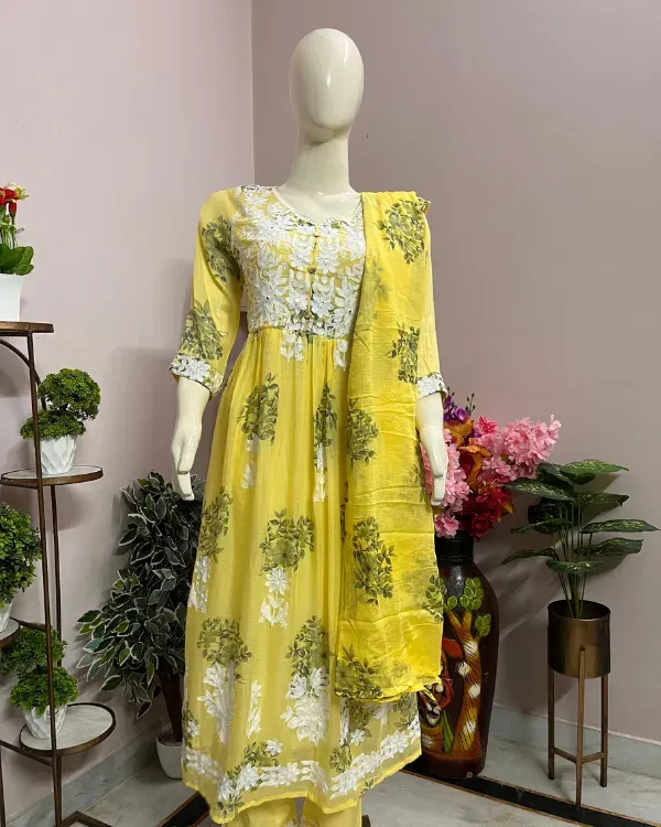 Yellow_Printed_Embroidered_Kurta_Set_With_Matching_Dupatta_For_Women