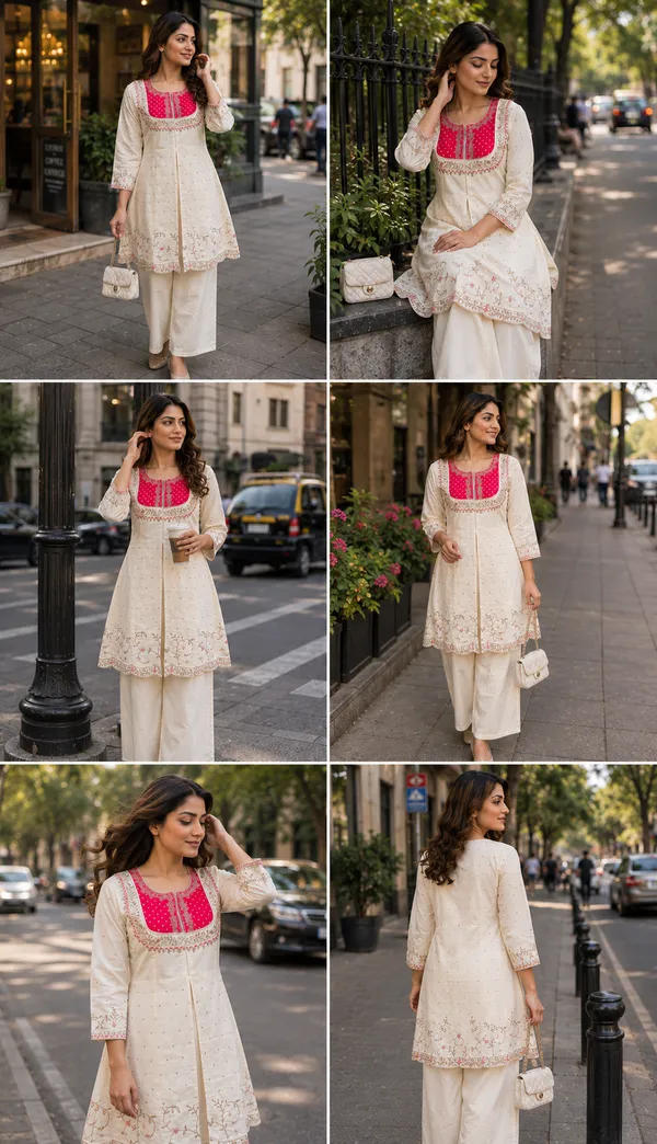 Off_White_Embroidered_Kurta_Set_For_Women