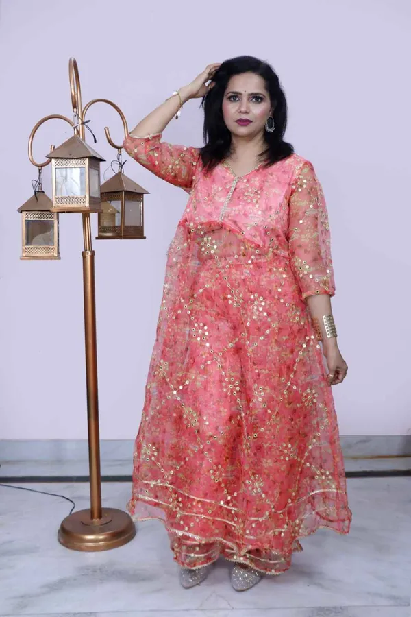 Coral_Pink_Floral_Embellished_Anarkali_Suit_Set_With_Dupatta_For_Women