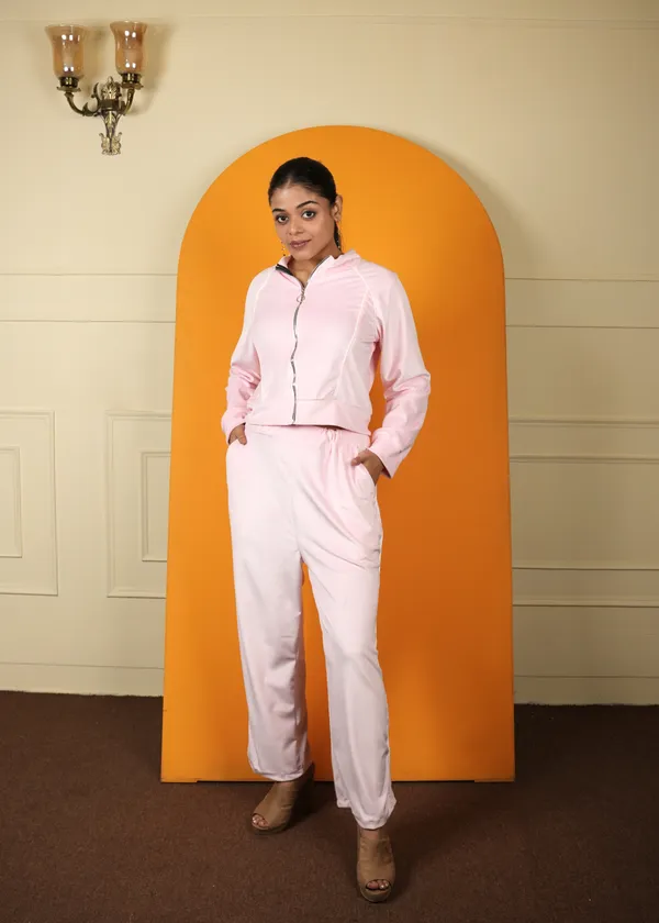 Pink_Trendy_Design_Velvet_Crop_Zipper_Jacket_Co-Ord_Set_For_Women