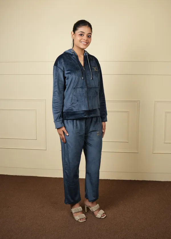 Royal_Blue_Velvet_Short_Jacket_Trouser_Co-Ord_Set_For_Women