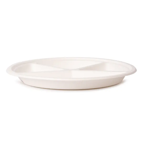 Pack_Of_25_Pieces_White_Sugarcane_Bagasse_12_Inch_4_Compartment_Round_Plates