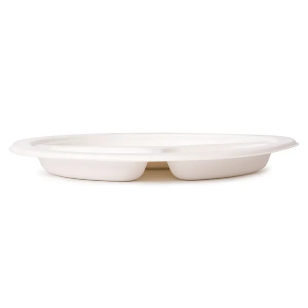 Pack_Of_25_Pieces_White_Sugarcane_Bagasse_9_Inch_3_Compartment_Round_Plates