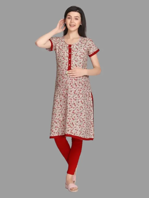 Red_Nursing_Kurti_For_Feeding_Printed_Maternity_Kurti_With_Zipper_For_Post_Pregancy_Breast_Feeding_Cotton_Rayon_For_Women