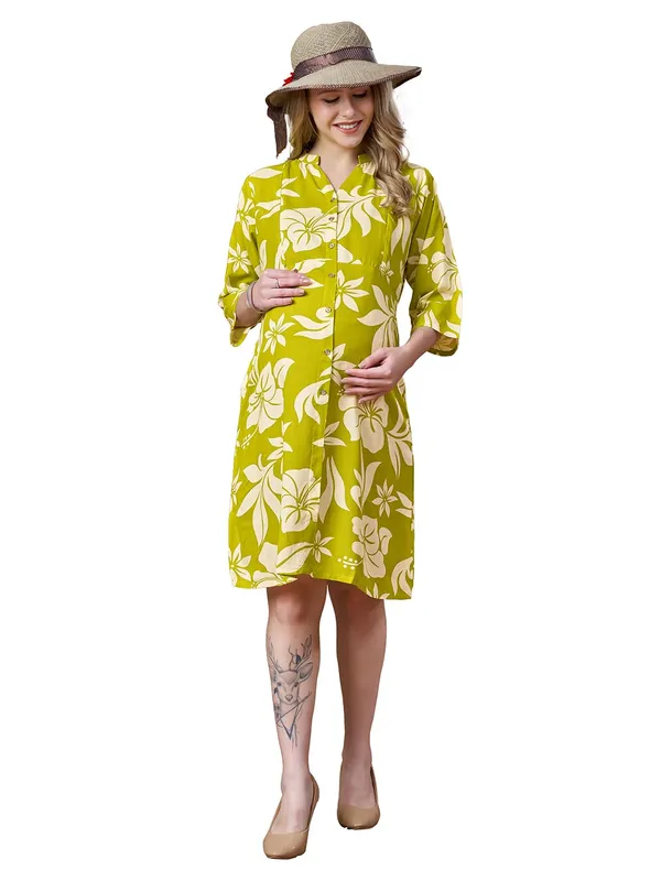 Women's_Floral_Maternity_Dress__Soft_Cotton_Rayon_Blend,_Lightweight,_Flowy_for_Everyday_&_Casual_Wear