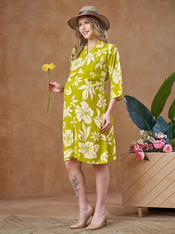 Women's_Floral_Maternity_Dress__Soft_Cotton_Rayon_Blend,_Lightweight,_Flowy_for_Everyday_&_Casual_Wear