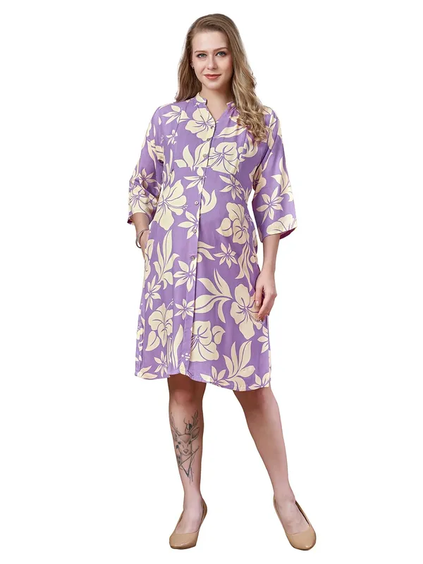 Women's_Floral_Maternity_Dress__Soft_Cotton_Rayon_Blend,_Lightweight,_Flowy_for_Everyday_&_Casual_Wear