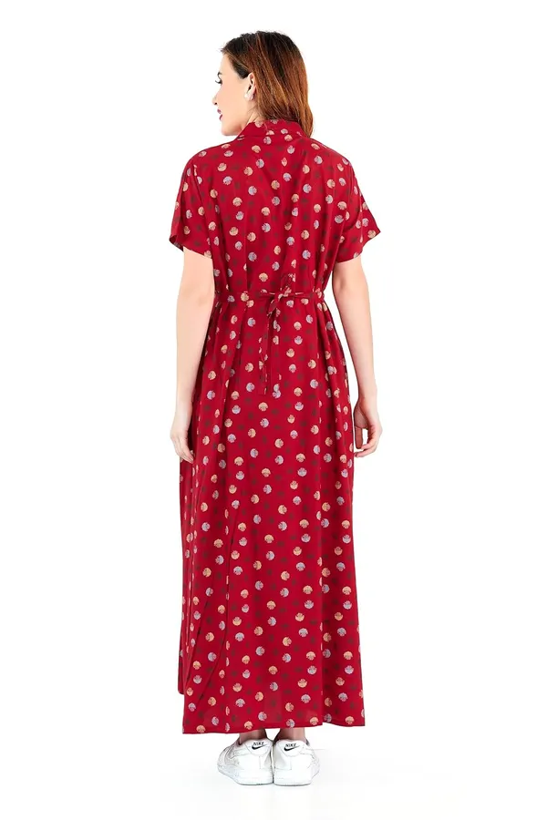 Dual-Zip_Printed_Cotton_Maternity_&_Nursing_Western_Dress__Stylish_Convenience_for_Pre_&_Post_Pregnancy_Women