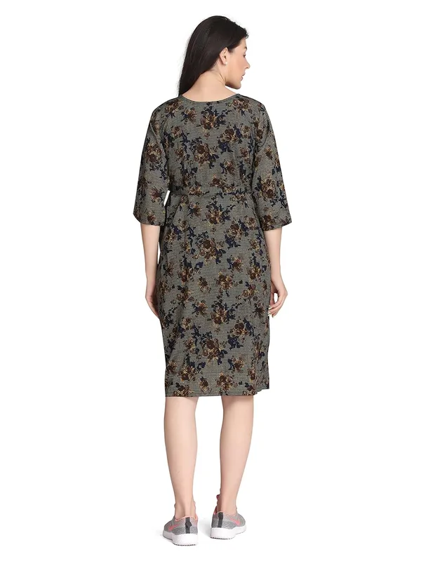 Blue_Cotton_Rayon_Printed_Nursing_Dress_For_With_Zipper_For_Pre_&_Post_Pregnancy_Easy_Breastfeeding_For_Women