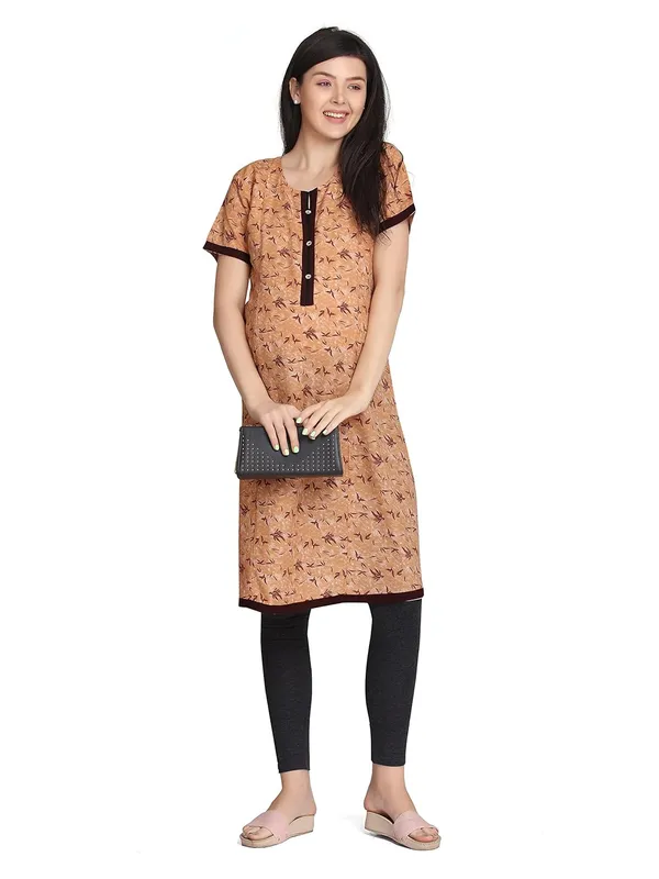 Brown_Feeding_Kurti_For_S_Nursing_Kurti_With_Zipper_For_Post_Pregancy_Maternity_Dress_Breast_Feeding_Kurti_Rayon_For_Women