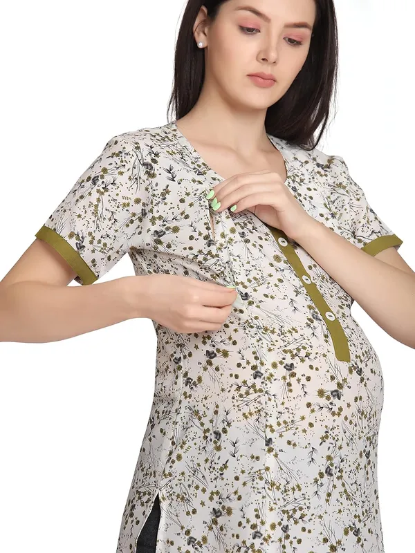 Yellow_Feeding_Kurti_For_S_Nursing_Kurti_With_Zipper_For_Post_Pregancy_Maternity_Dress_Breast_Feeding_Kurti_Rayon_For_Women