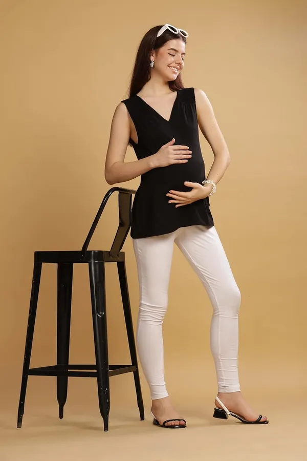 White_Cotton_Stretchable_Maternity_Leggings_For_Pregnancy_Over_The_Belly_Stretchable_Maternity_Pants_For_Pre_&_Post_Pregnancy_For_Women