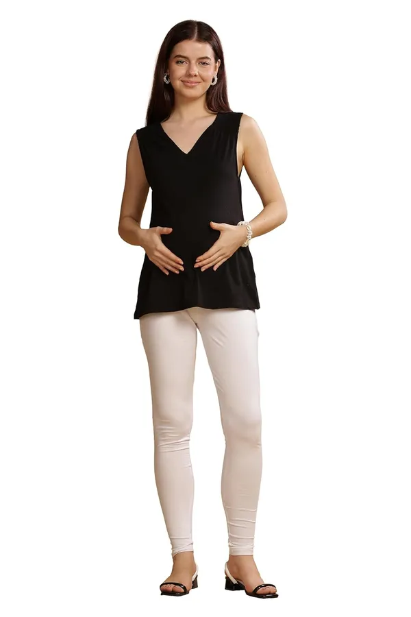 White_Cotton_Stretchable_Maternity_Leggings_For_Pregnancy_Over_The_Belly_Stretchable_Maternity_Pants_For_Pre_&_Post_Pregnancy_For_Women