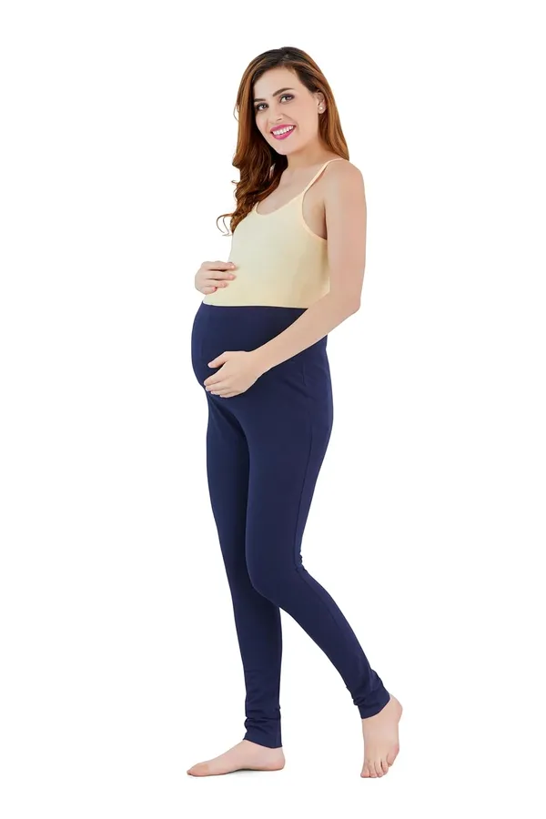 Navy_Blue_Cotton_Stretchable_Maternity_Leggings_For_Pregnancy_Over_The_Belly_Stretchable_Maternity_Pants_For_Pre_&_Post_Pregnancy_For_Women