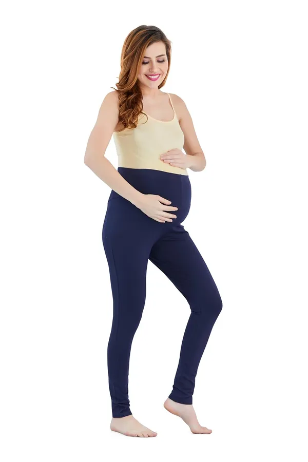 Navy_Blue_Cotton_Stretchable_Maternity_Leggings_For_Pregnancy_Over_The_Belly_Stretchable_Maternity_Pants_For_Pre_&_Post_Pregnancy_For_Women