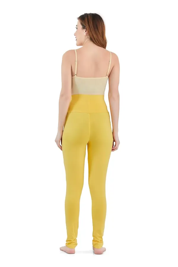 Yellow_Cotton_Stretchable_Maternity_Leggings_For_Pregnancy_Over_The_Belly_Stretchable_Maternity_Pants_For_Pre_&_Post_Pregnancy_For_Women