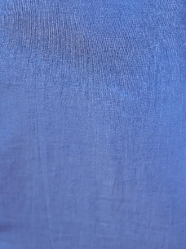 Blue_Maternity_Denim_Look_Cotton_Dress_Soft_Breathable_Flexible_Solid_Color_For_Everyday_&_Semi_Casual_Wear_For_Women