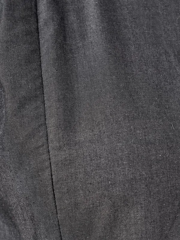 Charcoal_Grey_Maternity_Denim_Look_Cotton_Dress_Soft_Breathable_Flexible_Solid_Color_For_Everyday_&_Semi_Casual_Wear_For_Women