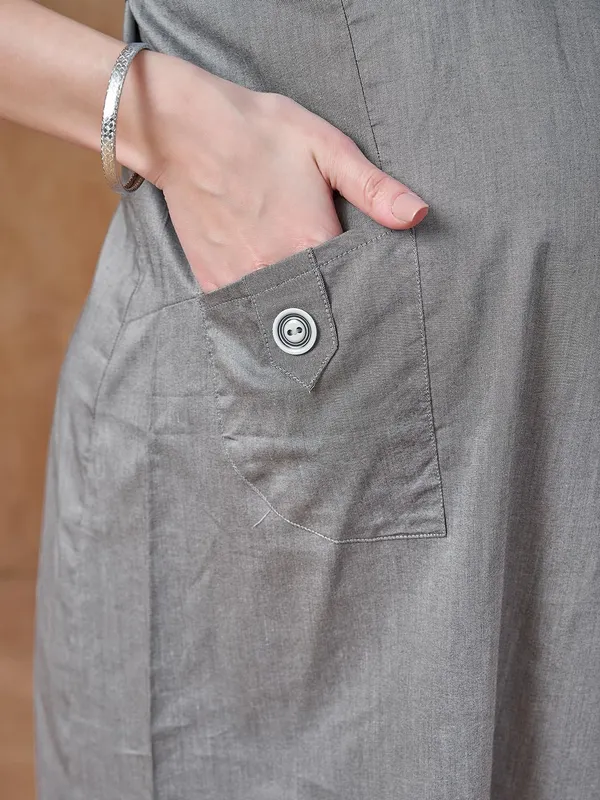 Charcoal_Grey_Dungaree_Style_Maternity_Dress_Attached_Tee_&_Cotton_Twill_Playful_Casual_Comfort_Dress_For_Women