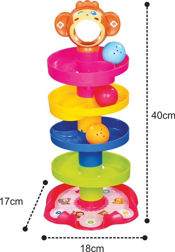 Multicolour_4-Layer_Ball_Drop_&_Roll_Swirling_Tower_-_Educational_Toy_For_Babies_&_Toddlers__Stack,_Drop_&_Roll_Fun_With_3_Spinning_Acrylic_Activity_Balls__Multicolor