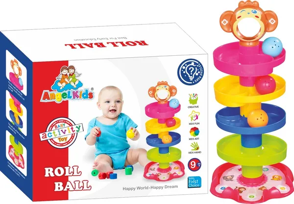 Multicolour_4-Layer_Ball_Drop_&_Roll_Swirling_Tower_-_Educational_Toy_For_Babies_&_Toddlers__Stack,_Drop_&_Roll_Fun_With_3_Spinning_Acrylic_Activity_Balls__Multicolor