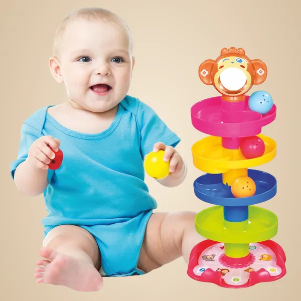 Multicolour_4-Layer_Ball_Drop_&_Roll_Swirling_Tower_-_Educational_Toy_For_Babies_&_Toddlers__Stack,_Drop_&_Roll_Fun_With_3_Spinning_Acrylic_Activity_Balls__Multicolor