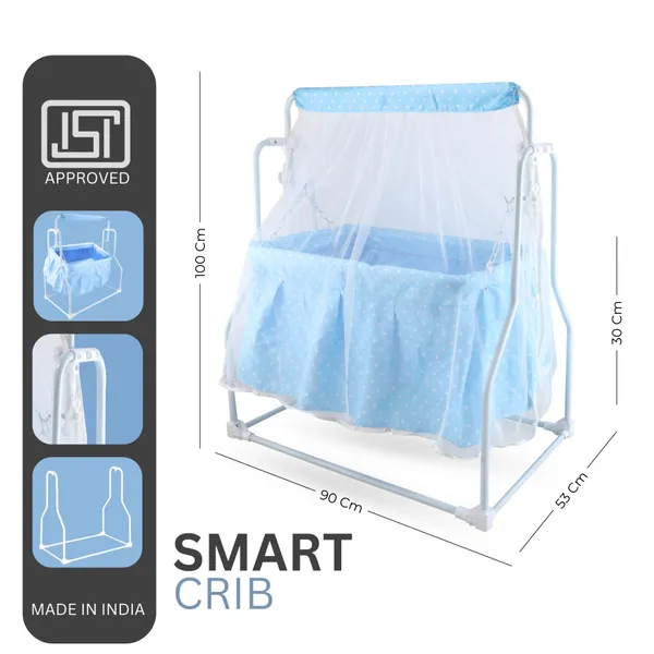 Smart_Crib_Baby_Cradle_With_Swing_&_Mosquito_Net_For_0-8_Month_Babies__Sturdy_&_Safe_Plywood_Base