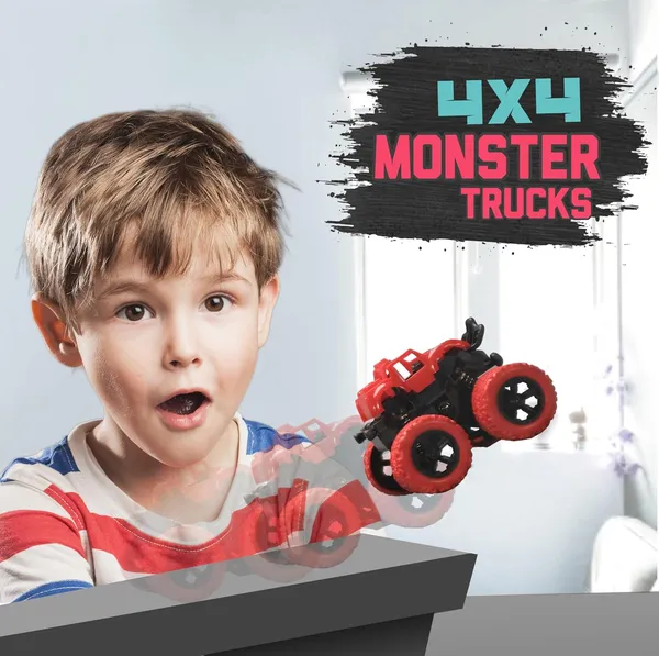 Multicolour_4X4_Stunt_Monster_Trucks_For_Kids__Push_And_Go_Friction_Powered_Cars__360__Drift_Stunt_Car_Toy__Birthday_Gift_For_Boys_3_To_8_Years