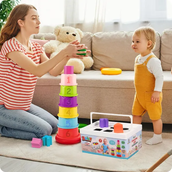Multicolour_4_In_1_Baby_Toy_Pack__Stacking_Cups_&_Shape_Sorting_Blocks__Activity_&_Learning_Toys_For_Babies__Infant_&_Preschool_Toys__12_Months_And_Above