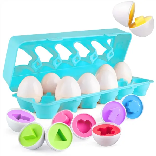 Blue_Egg_Matching_Shape_Theme_12_Multicolor_Eggs_Matching_Game_Educational_Toys_For_Kids