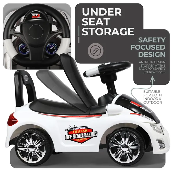 White_Baby_Ride_On_&_Car_With_Music_&_Multicolor_Lights__Steering_Control_&_Under_Seat_Storage__Push_Car_For_Baby_With_Backrest__Ride_On_For_Kids_1_To_3_Years