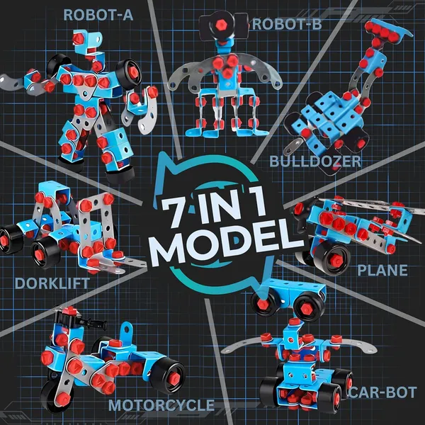 Multicolour_Mechanics_7_In_1_Diy_Engineering_Robot_Set_For_6_To_12_Years__Stem_Educational_Kit__Gift_For_6+_Year_Old_Boy_And_Girl_Puzzle