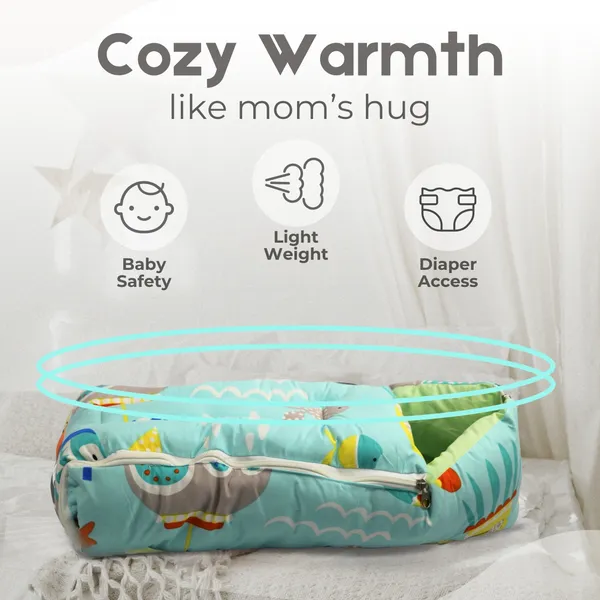 3_in_1_Baby_Sleeping_Bag_&_Baby_Nest_|_Cotton_Portable_Bedding_Set_for_Infants_|_Unisex_Baby_Sleeping_Bed_|_0-5_Months