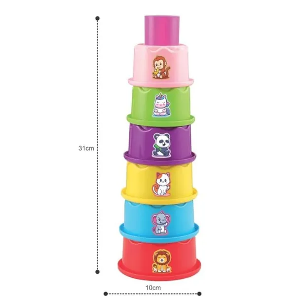 Multicolour_Stacking_Cup_And_Shape_Sorter_I_Activity_Toy_For_Babies_I_Multicolor_I_Infant_&_Preschool_Toys_I_Develops_Motor_&_Reasoning_Skills