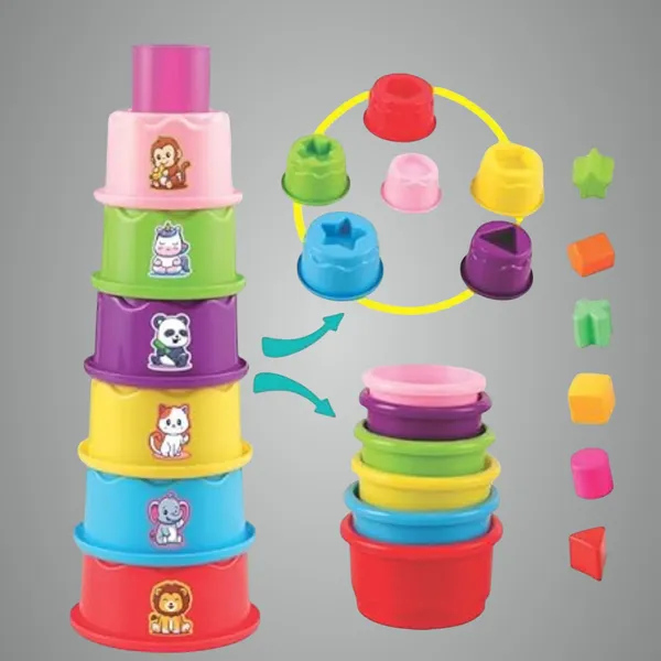 Multicolour_Stacking_Cup_And_Shape_Sorter_I_Activity_Toy_For_Babies_I_Multicolor_I_Infant_&_Preschool_Toys_I_Develops_Motor_&_Reasoning_Skills